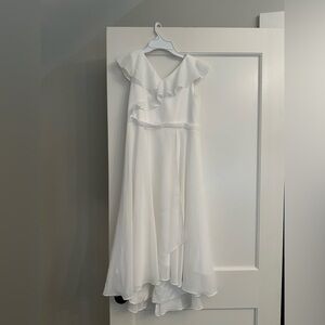 Ivory chiffon girls size 10 dress